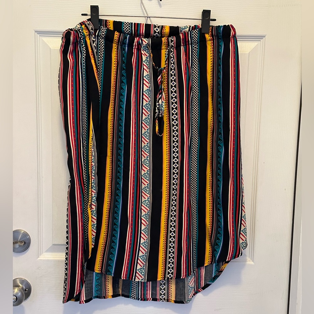 Multi Color Hi Lo Skirt SHEIN Size 2XL